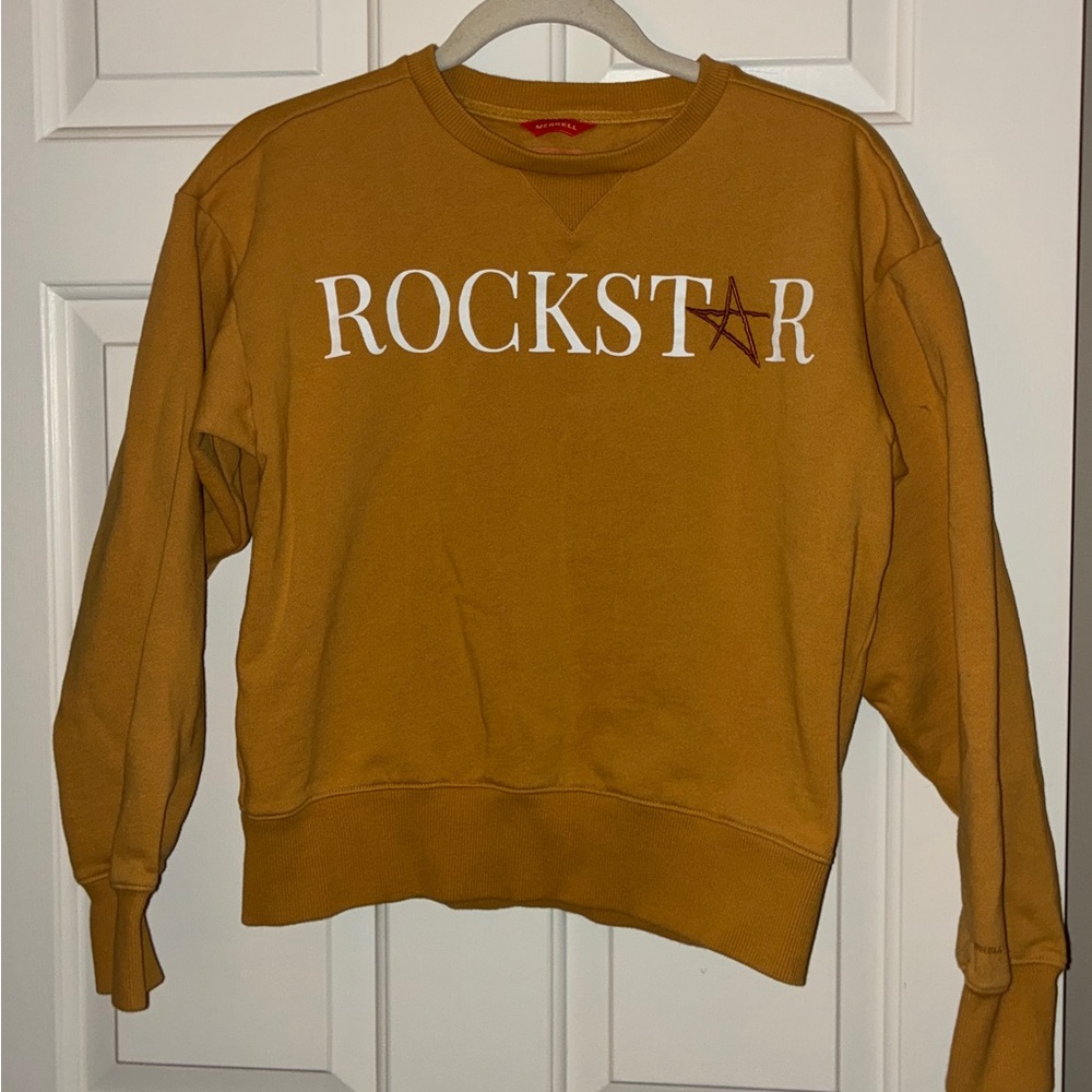 Merrell Rockstar Women’s Mustard Color Sweatshirt Sz S